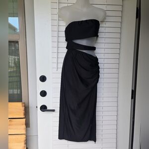 Fashion Nova Strapless Mini Dress Cut Out Design Sz M